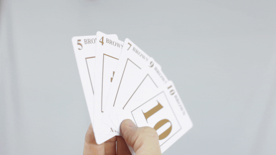 Brown color cards